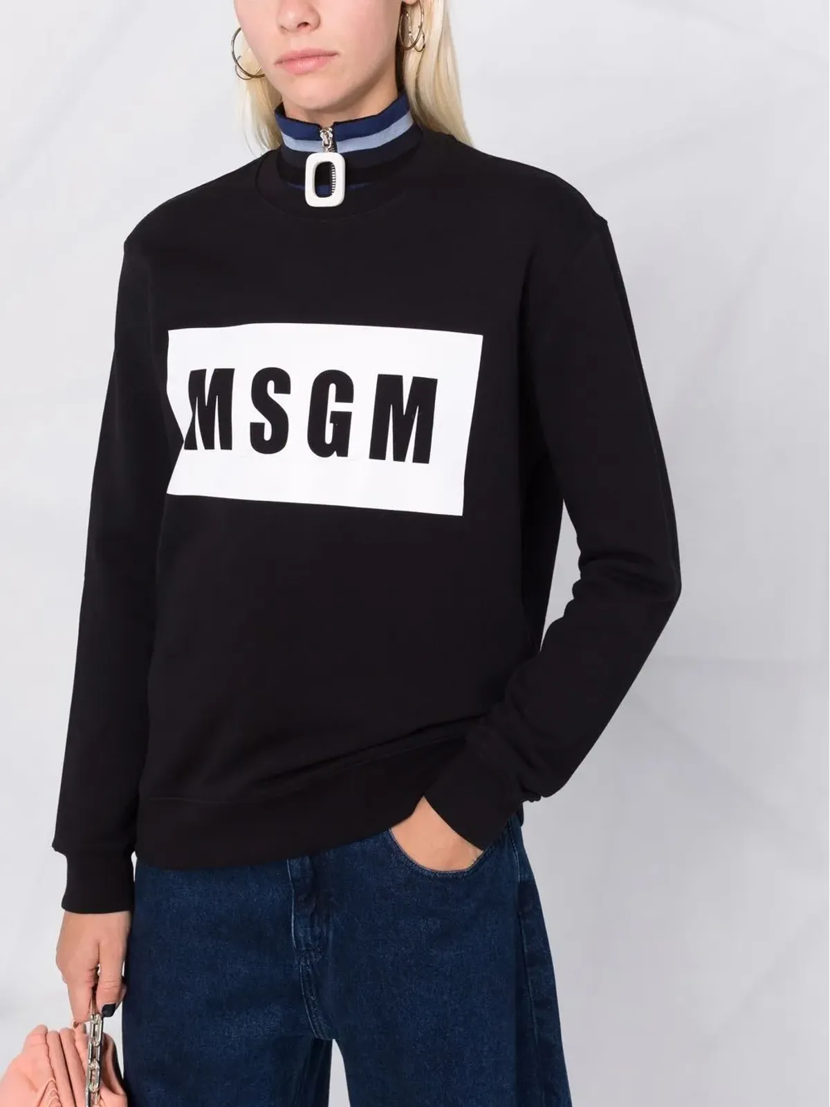 MSGM ロゴプリント コットン スウェットシャツ - 画像5