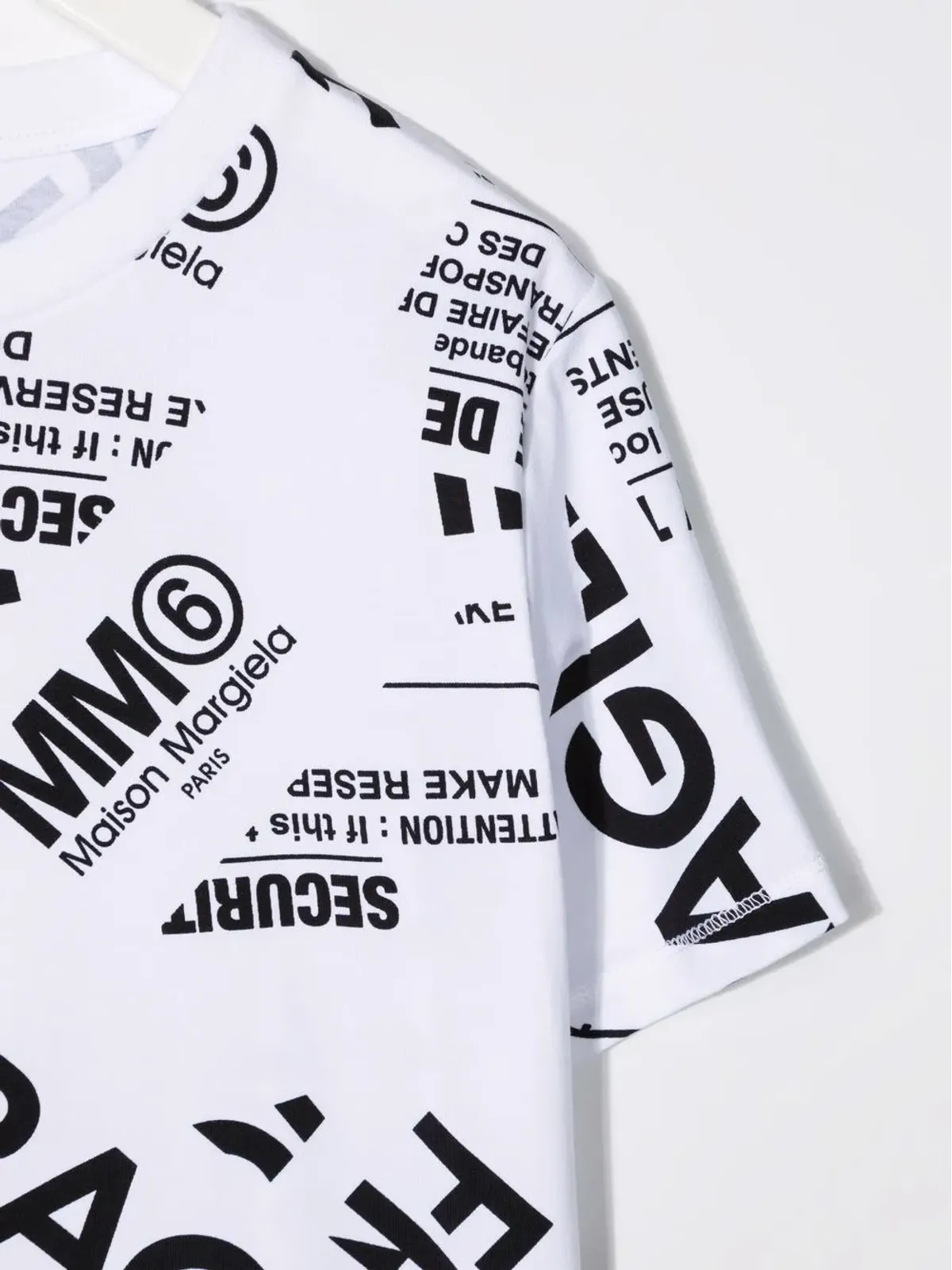 MM6 Maison Margiela Kids フラジャイルプリント ストレッチコットン Tシャツ - 画像3