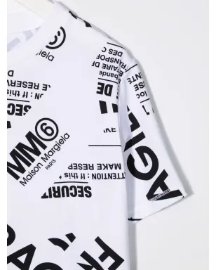 MM6 Maison Margiela Kids フラジャイルプリント ストレッチコットン Tシャツ - サムネイル3