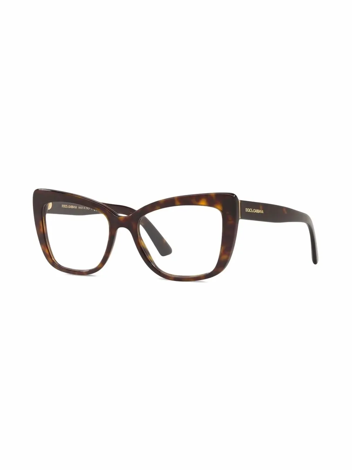 Dolce & Gabbana Eyewear べっ甲調キャットアイフレーム眼鏡 グリーン - 画像2