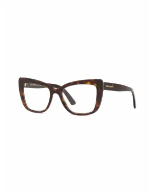 Dolce & Gabbana Eyewear べっ甲調キャットアイフレーム眼鏡 グリーン - サムネイル2