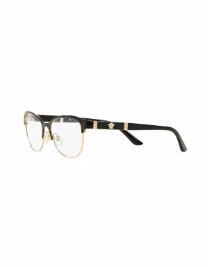 Versace Eyewear ウェイファーラー型メガネ ブラック - サムネイル2
