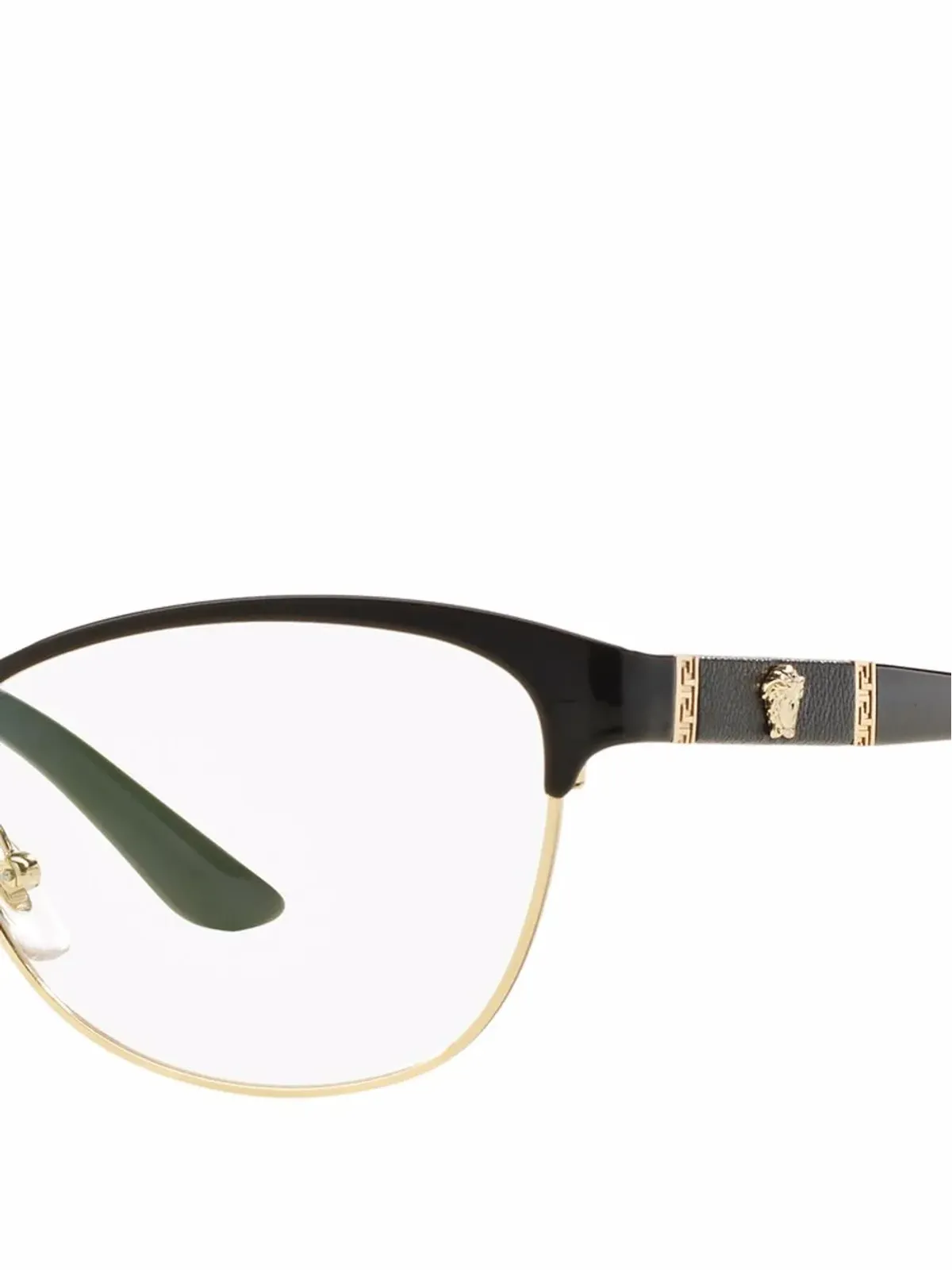 Versace Eyewear ウェイファーラー型メガネ ブラック - 画像3