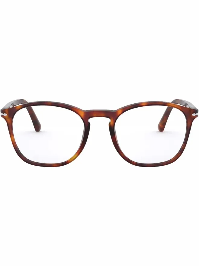 Persol Persol べっ甲柄スクエアフレーム眼鏡の商品画像