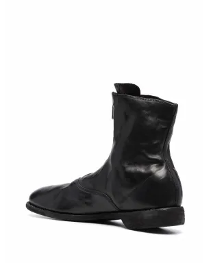 Guidi アンクルブーツ レザー ジップフロント ブラック - サムネイル3
