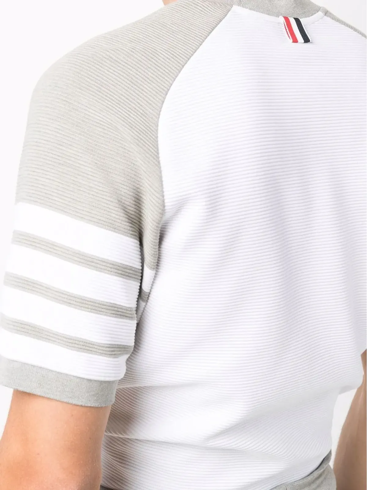 Thom Browne 4-Bar stripe T-shirt - White - 画像5