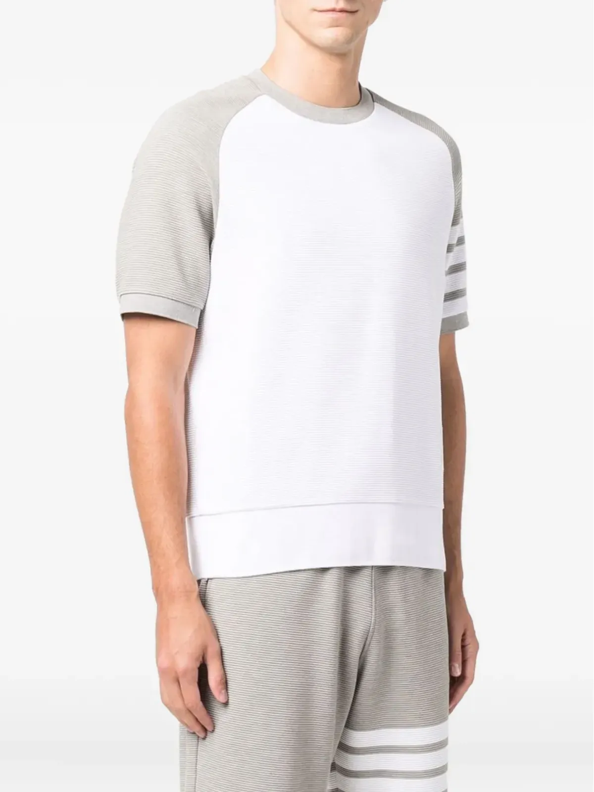 Thom Browne 4-Bar stripe T-shirt - White - 画像3