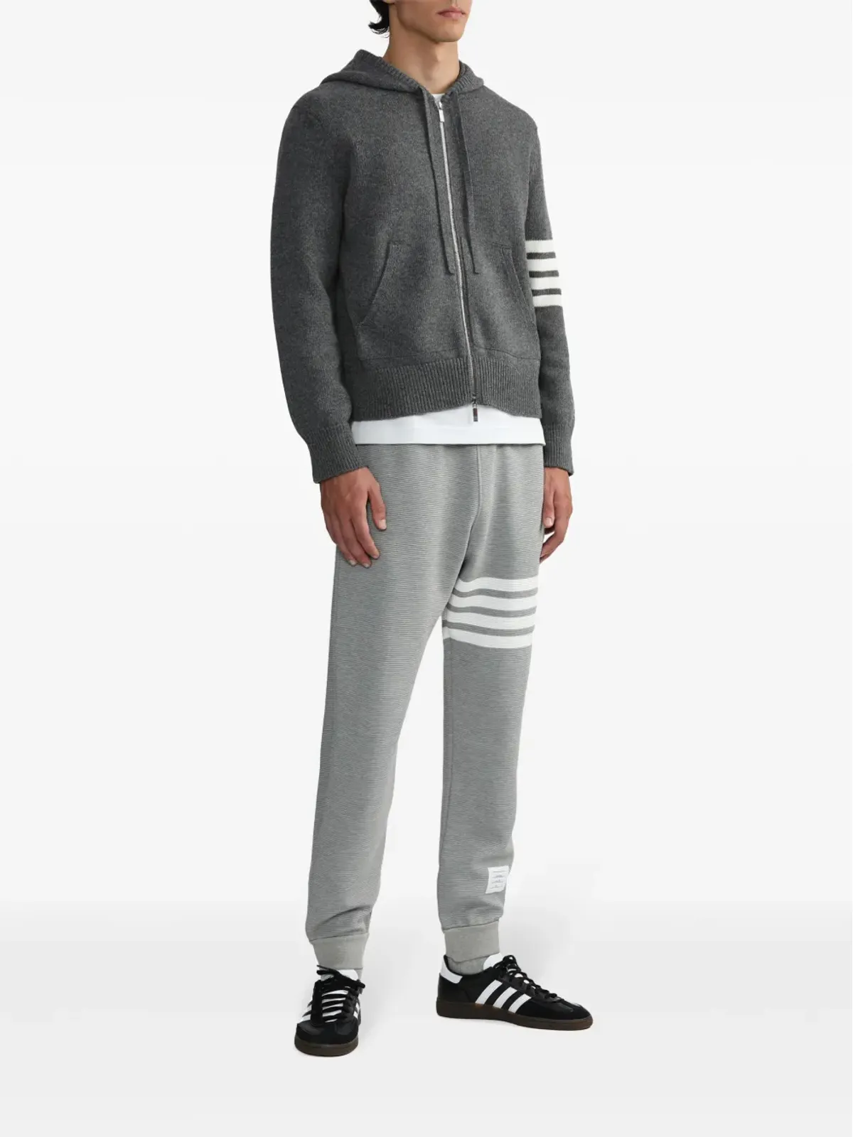 Thom Browne オットマンリブ4バー・ストライプ トラックパンツ - 画像2
