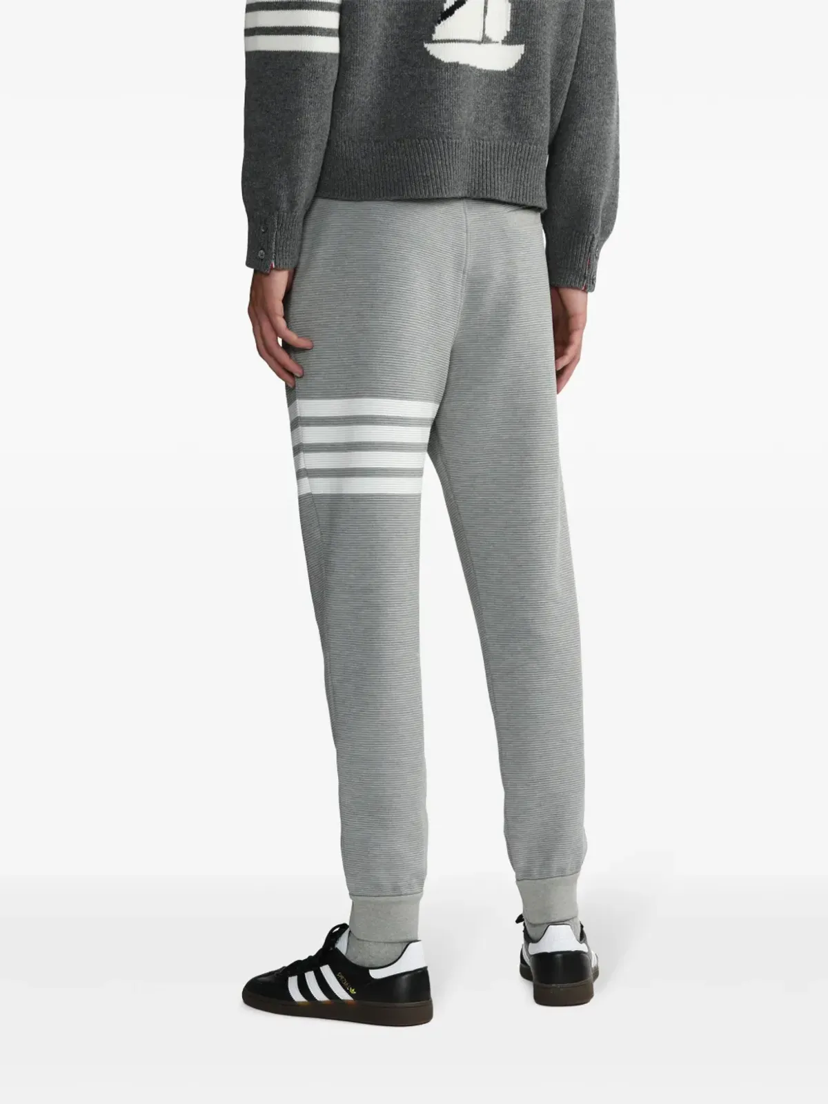 Thom Browne オットマンリブ4バー・ストライプ トラックパンツ - 画像4