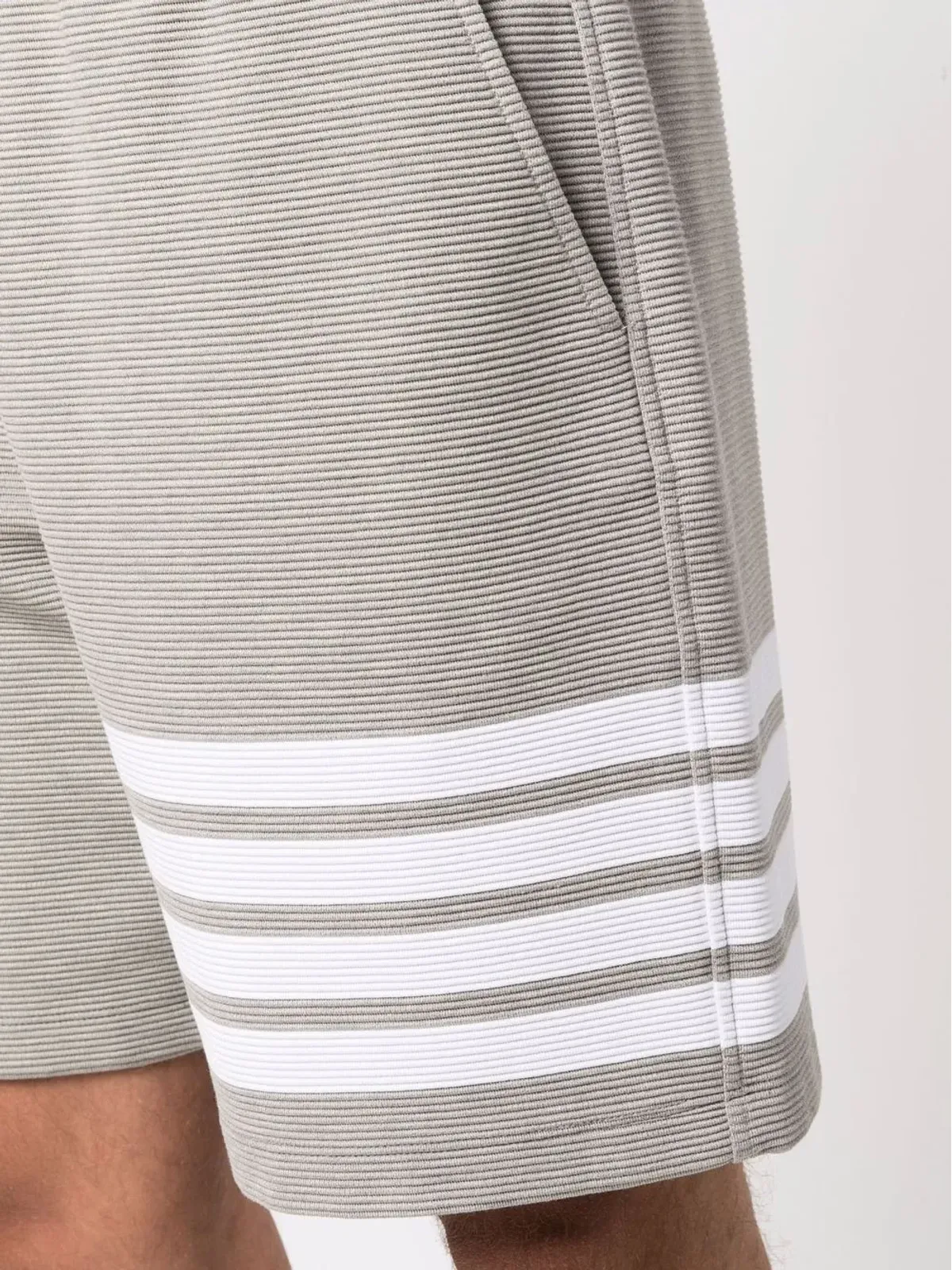 Thom Browne オットマンストライプ トラックショーツ - グレー - 画像5