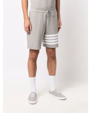 Thom Browne オットマンストライプ トラックショーツ - グレー - サムネイル3