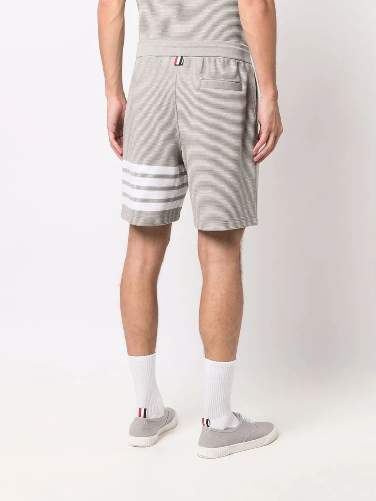 Thom Browne オットマンストライプ トラックショーツ - グレー - 画像4