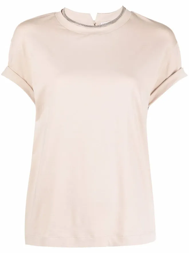 Brunello Cucinelli Brunello Cucinelli コントラストトリム フィットTシャツの商品画像