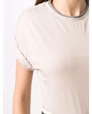 Brunello Cucinelli コントラストトリム フィットTシャツ - サムネイル5
