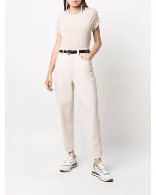 Brunello Cucinelli コントラストトリム フィットTシャツ - サムネイル2