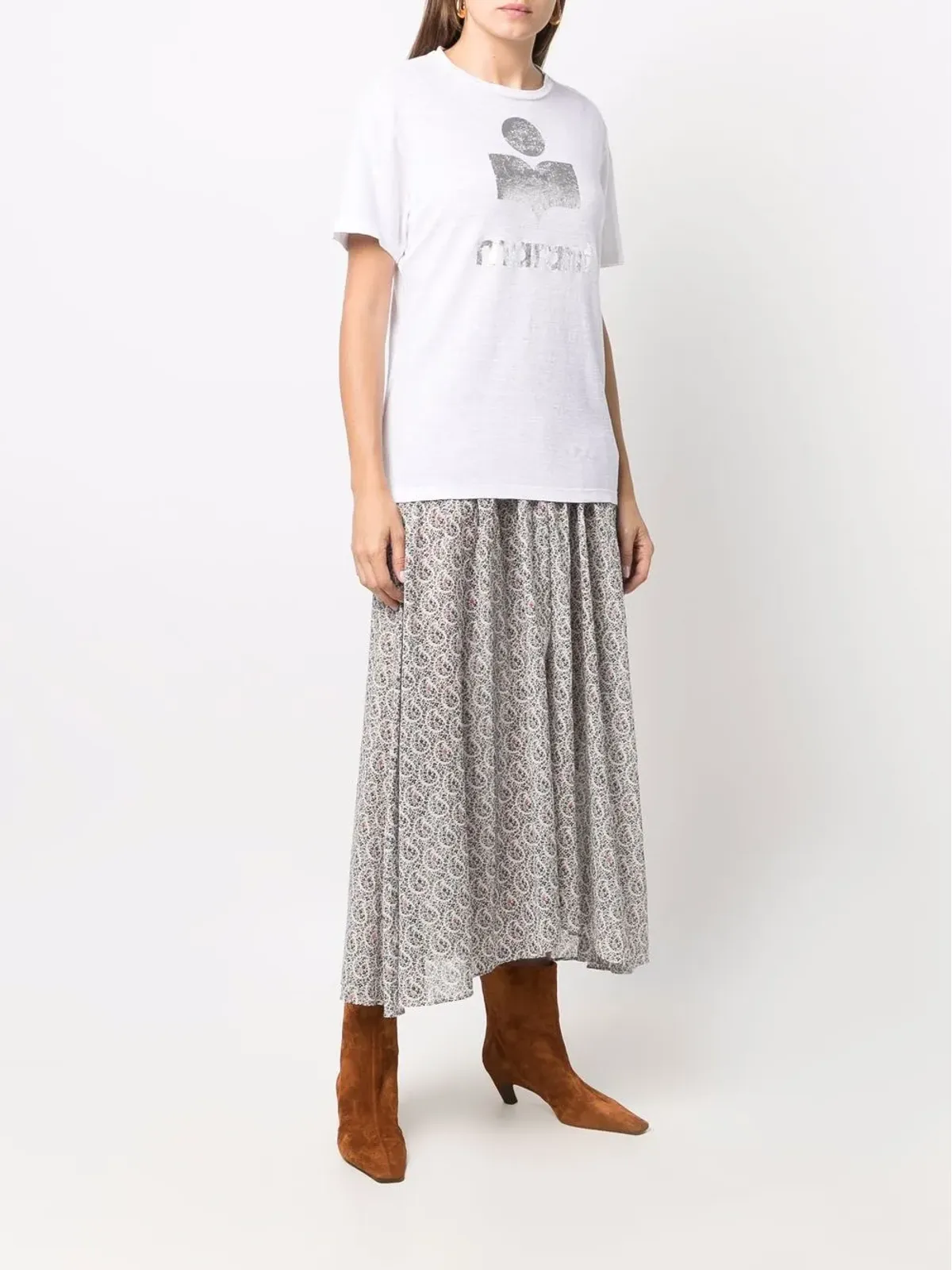 MARANT ÉTOILE Zewel ロゴプリント Tシャツ - 画像3