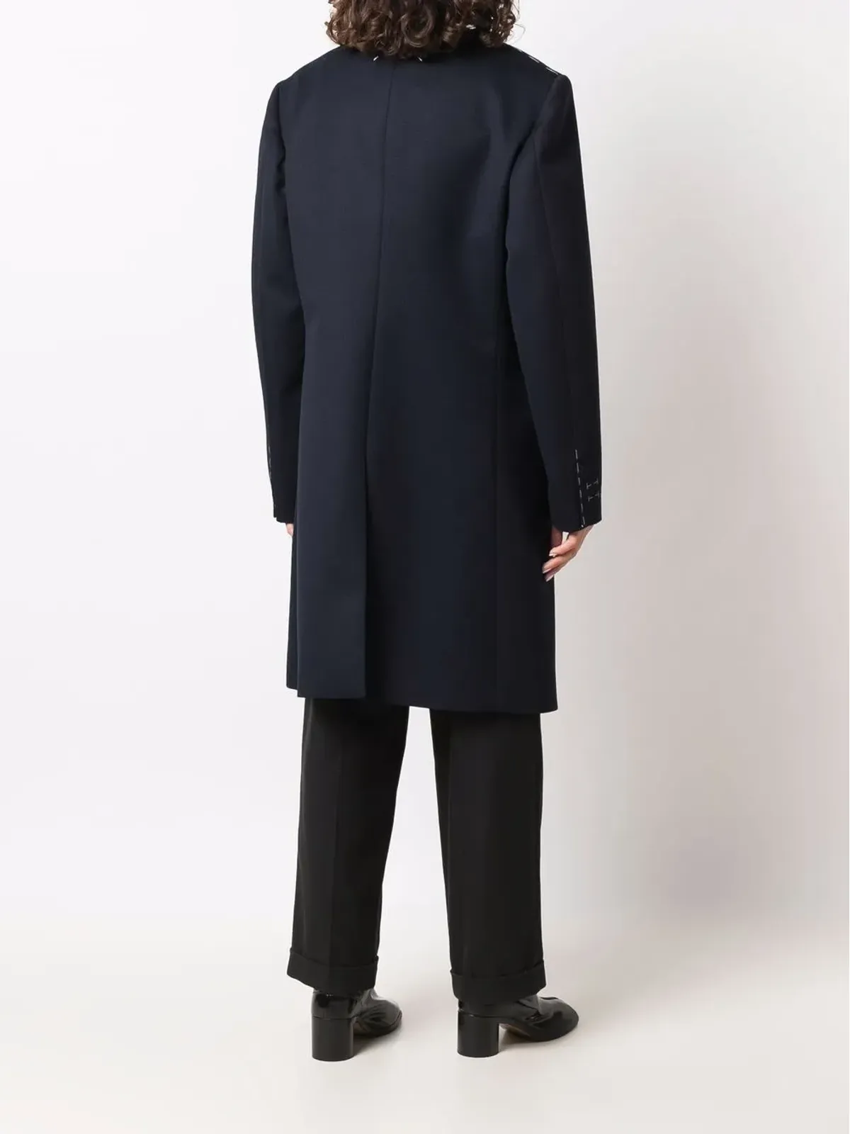 Maison Margiela 隠しホックのウールコート - 画像4