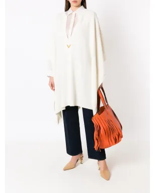 Valentino Garavani ロゴプレート付きニットポンチョ - サムネイル2