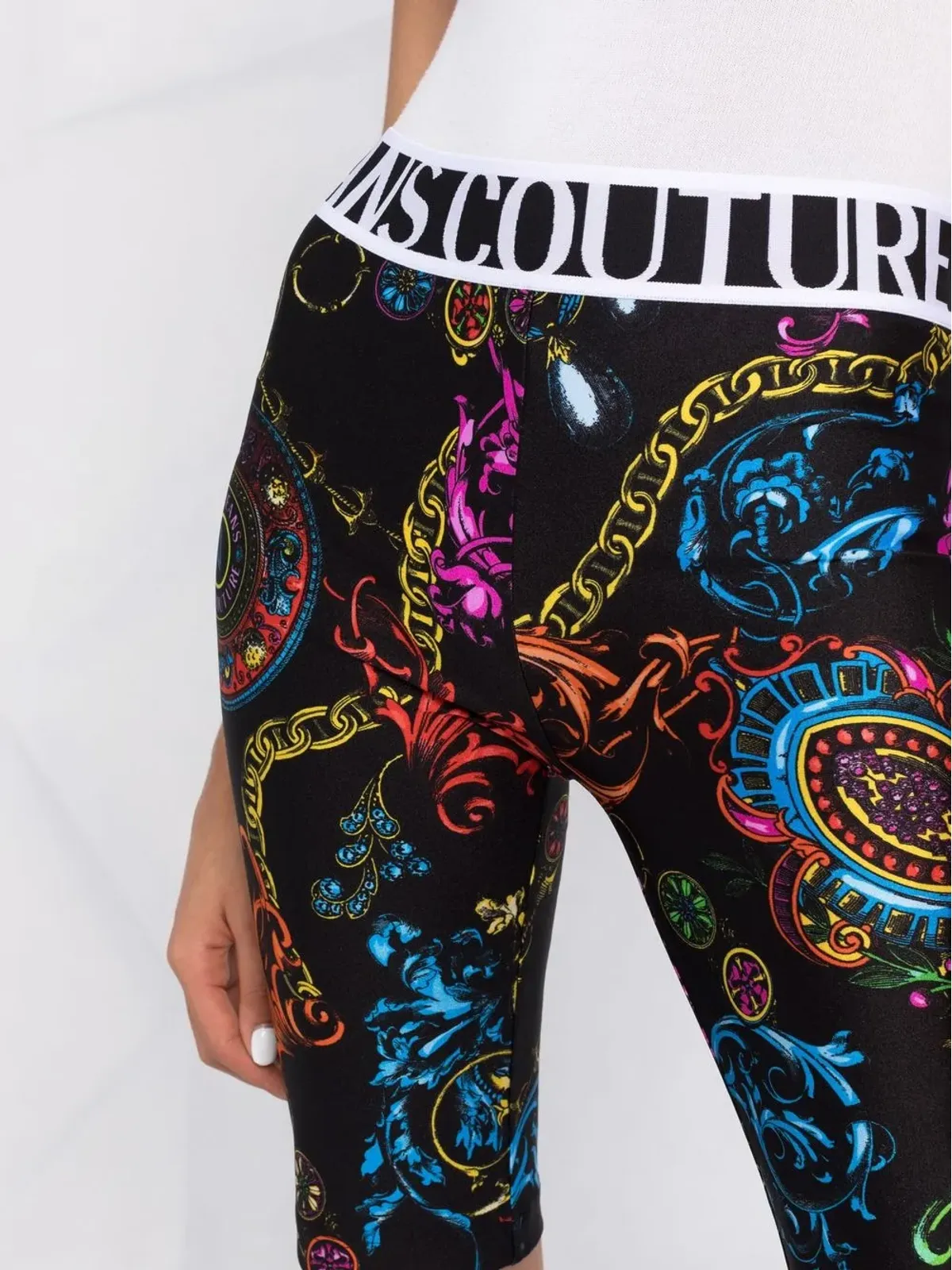 Versace Jeans Couture バロックプリント バイカーショーツ - 画像5