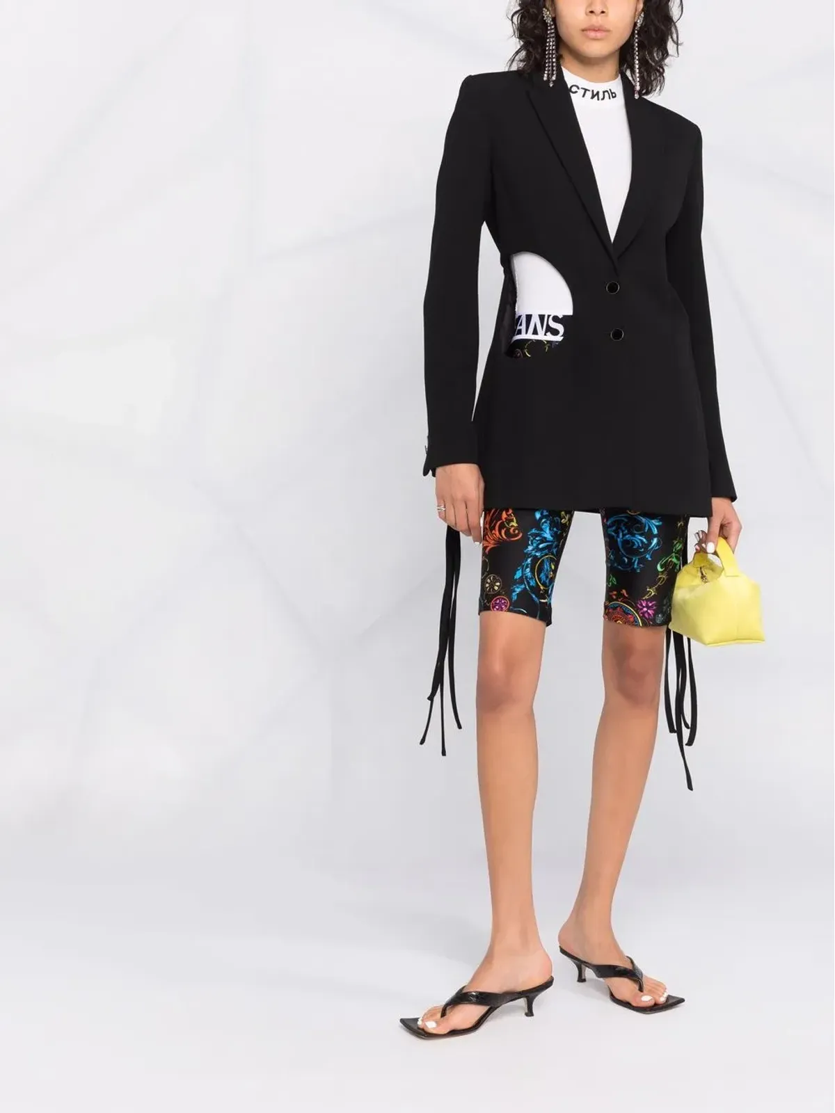 Versace Jeans Couture バロックプリント バイカーショーツ - 画像2