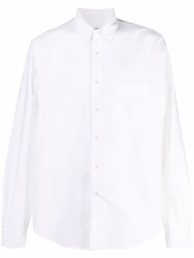 ASPESI ASPESI ボタンダウン長袖シャツ - Whiteの商品画像