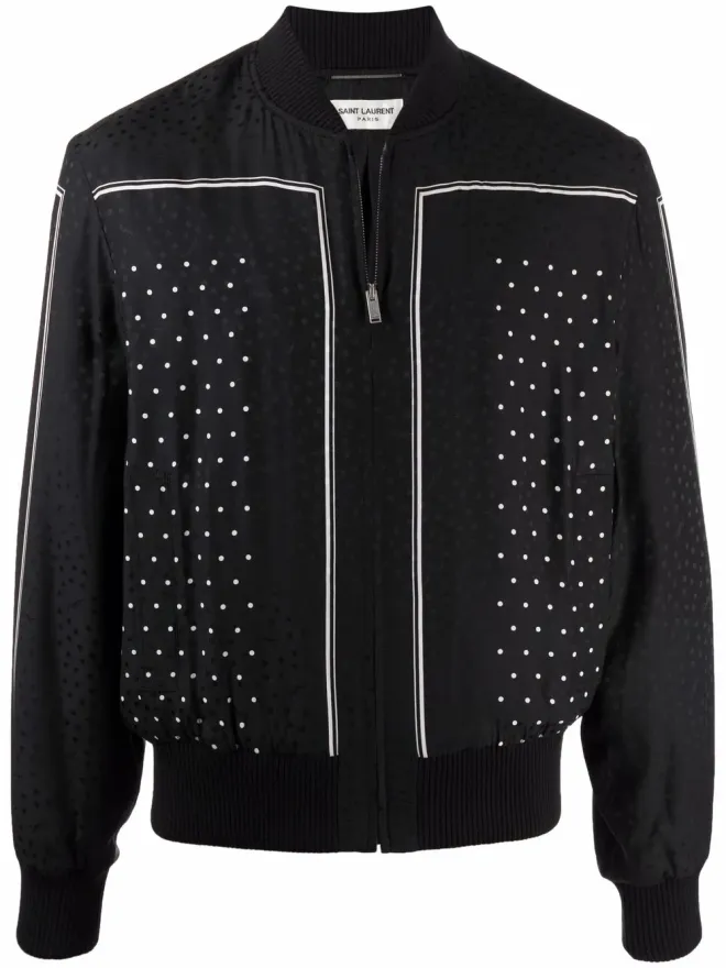 Saint Laurent Saint Laurent ポルカドット柄ボンバージャケットの商品画像