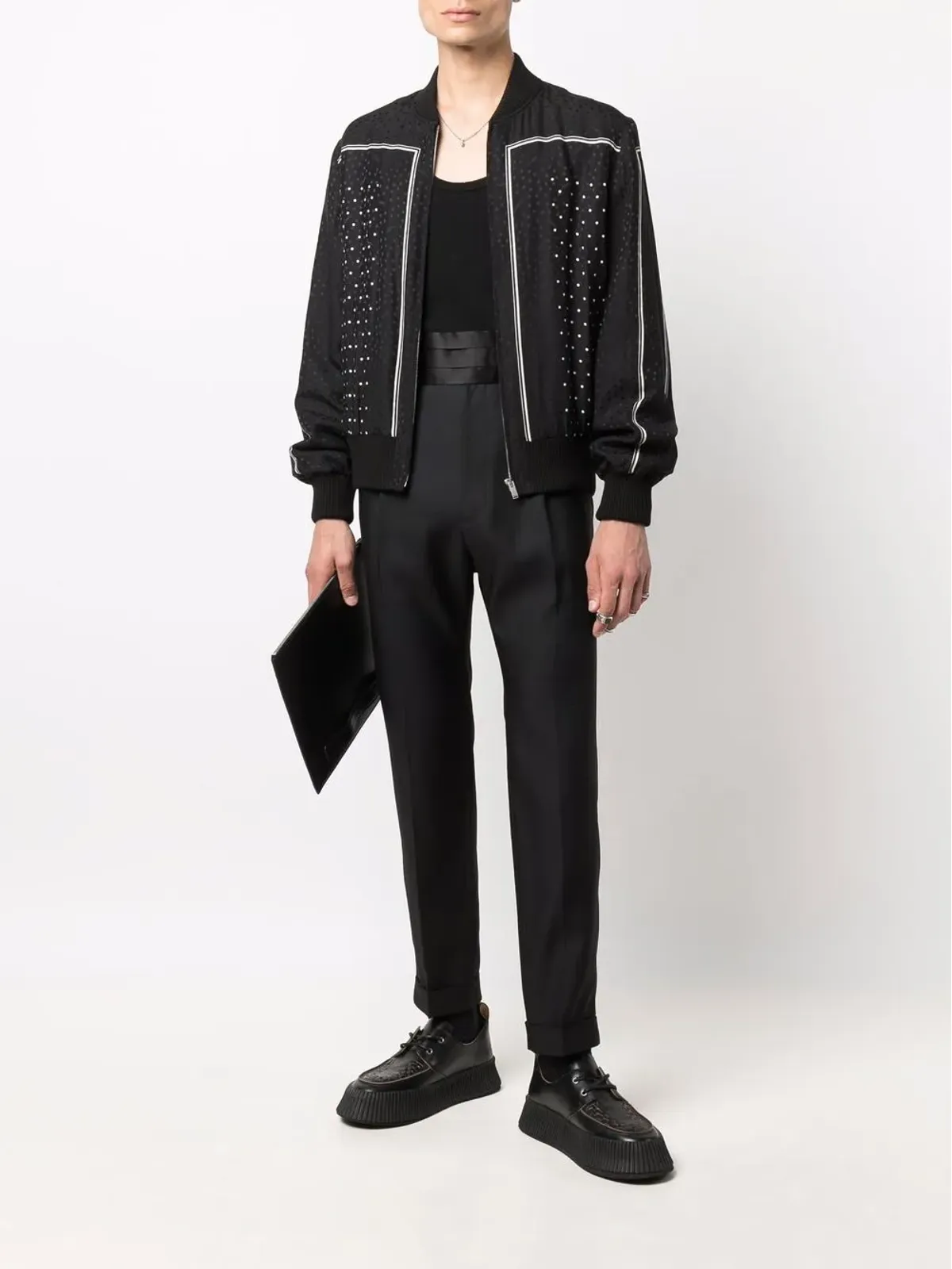 Saint Laurent ポルカドット柄ボンバージャケット - 画像2