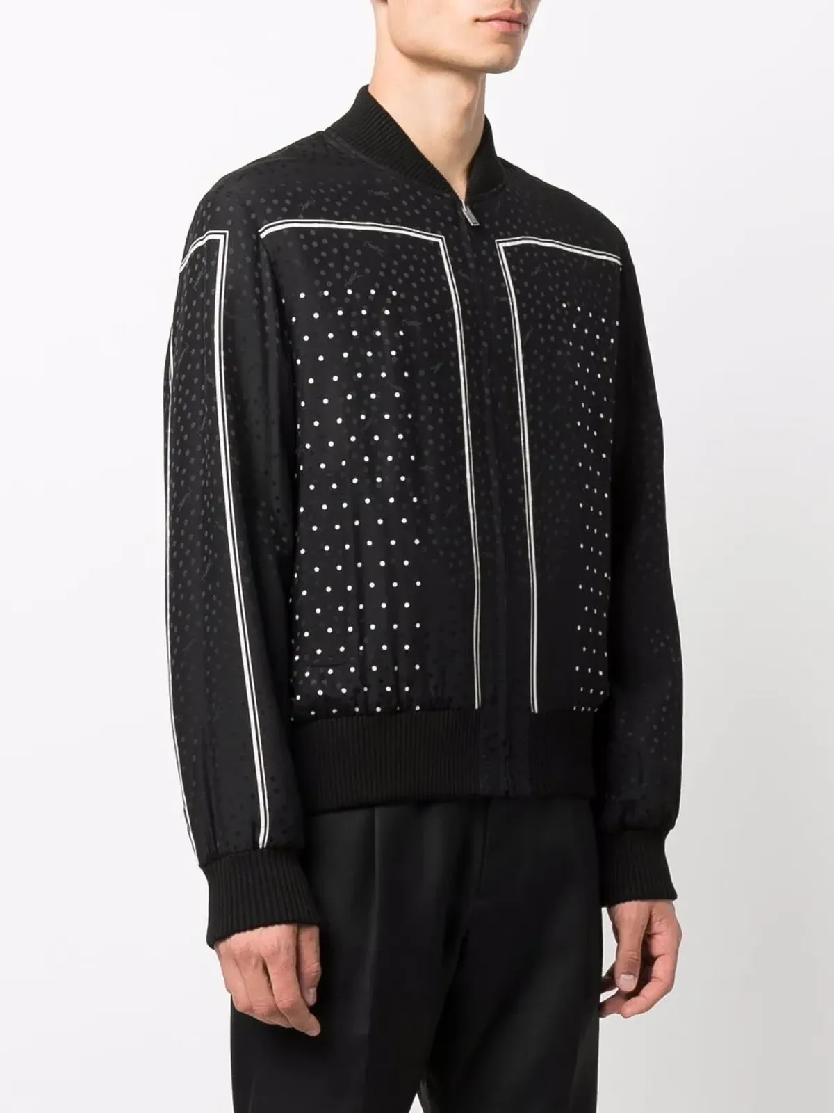 Saint Laurent ポルカドット柄ボンバージャケット - 画像3
