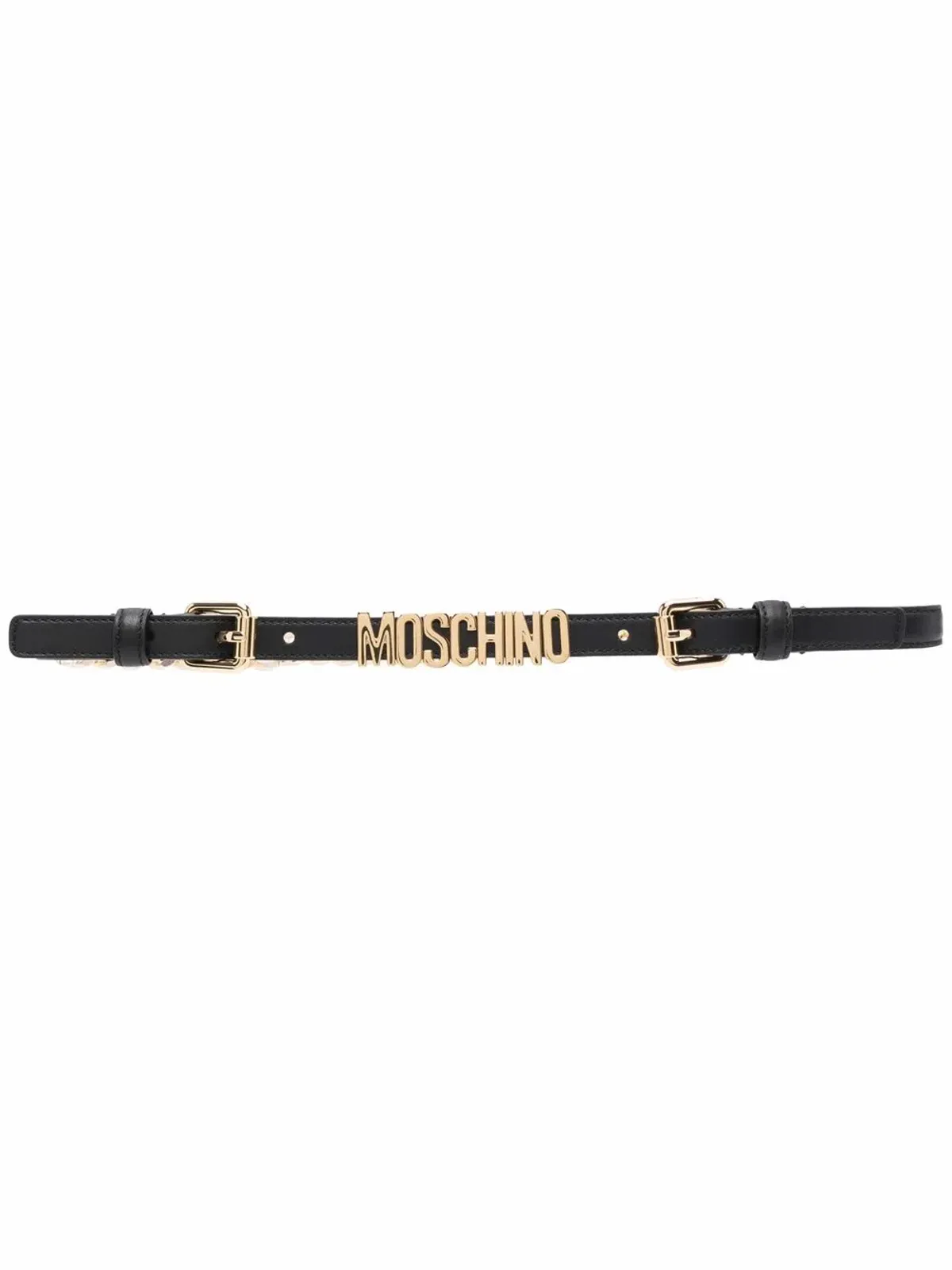 Moschino ロゴプレート レザーベルト - 画像1