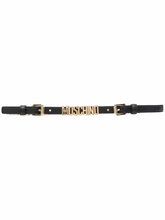 Moschino Moschino ロゴプレート レザーベルトの商品画像