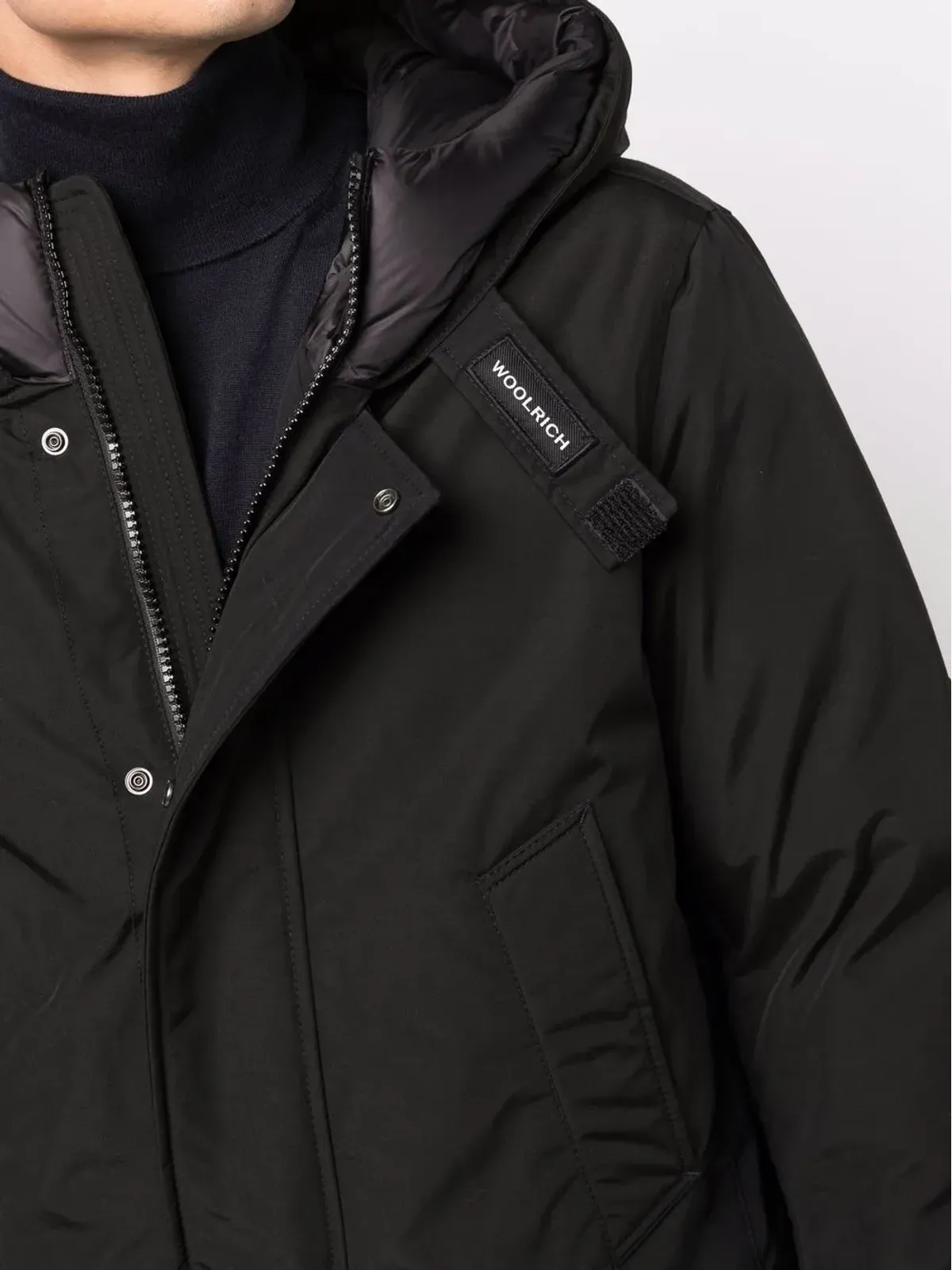 Woolrich Polar high collar parka - Black - 画像5