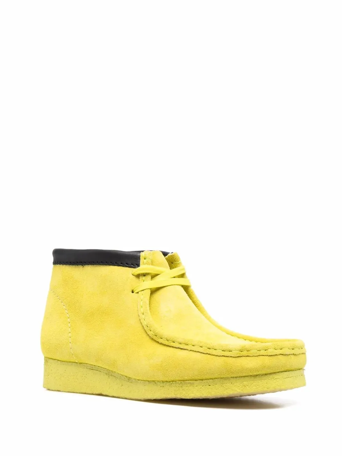 Clarks コントラストトリムスエードダービーシューズ イエロー - 画像2