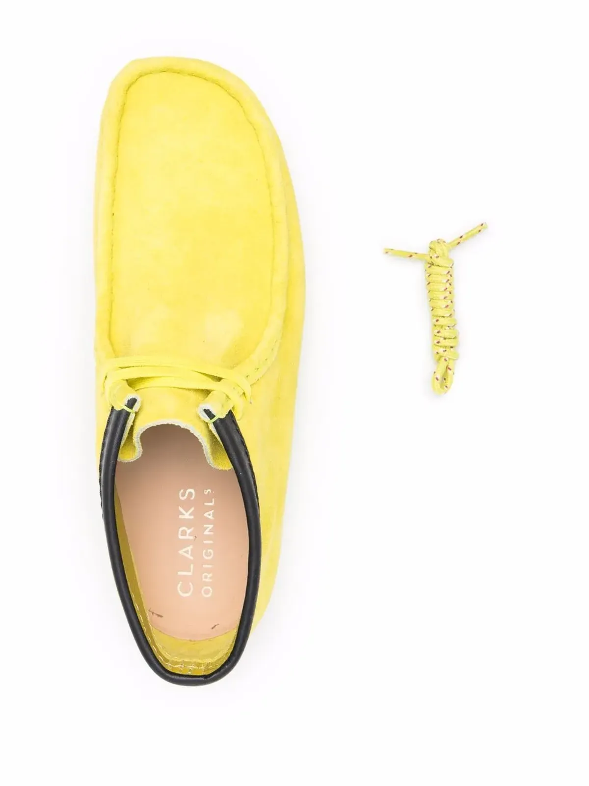 Clarks コントラストトリムスエードダービーシューズ イエロー - 画像4