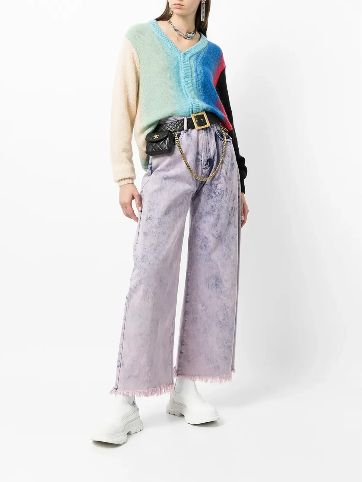 CHANEL Pre-Owned 1994 CCダイヤモンドキルト ベルトバッグ - ブラック - 画像2