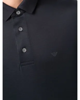 Emporio Armani ロゴプリント長袖ポロシャツ - サムネイル5