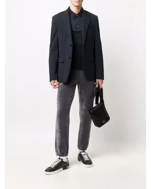 Emporio Armani ロゴプリント長袖ポロシャツ - サムネイル2
