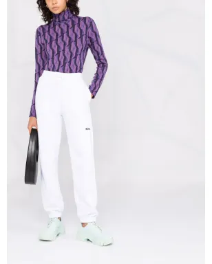 MSGM ロゴプリント コットン トラックパンツ - サムネイル2