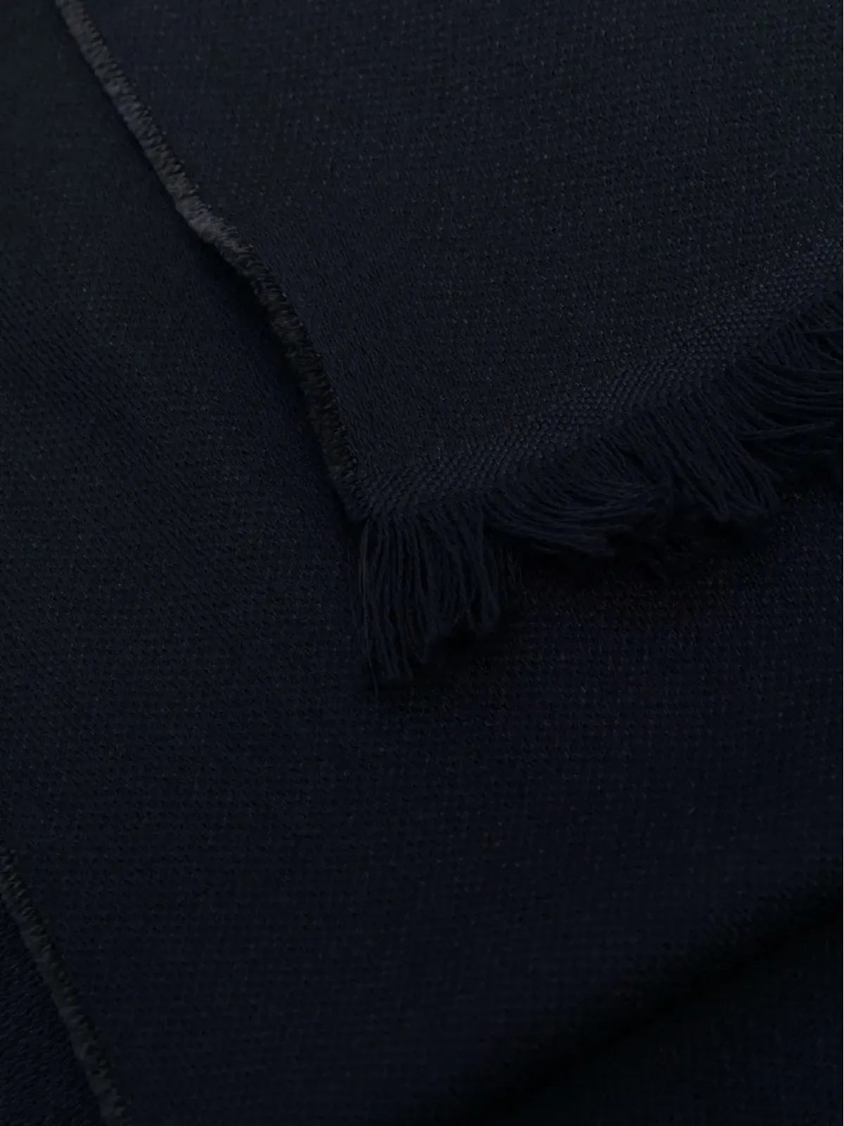 Emporio Armani フリンジヘム ウールスカーフ - 画像3
