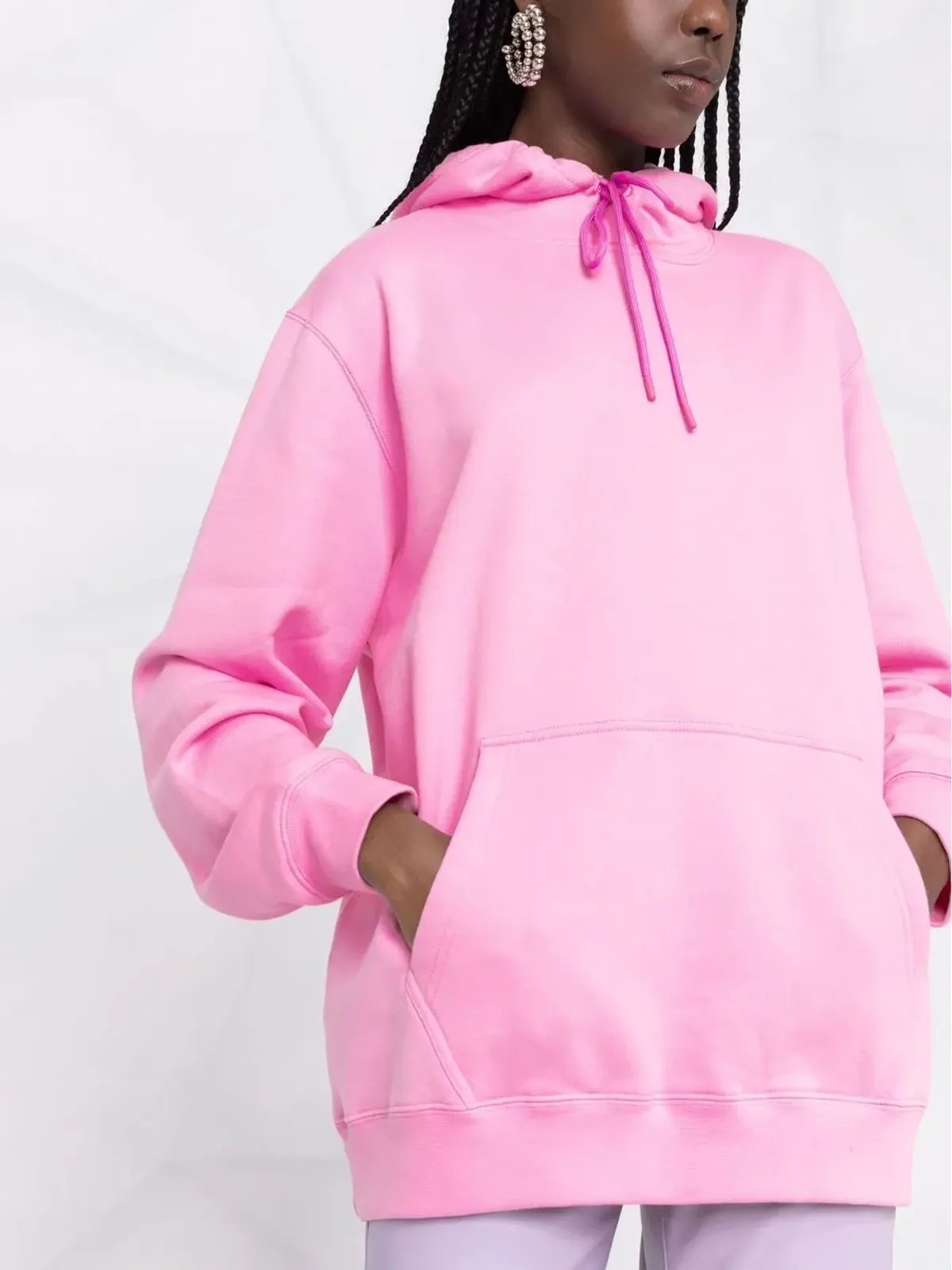 MSGM ドローストリングコットンフーディー - 画像5