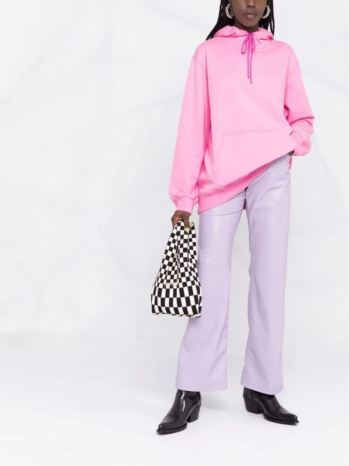 MSGM ドローストリングコットンフーディー - 画像2