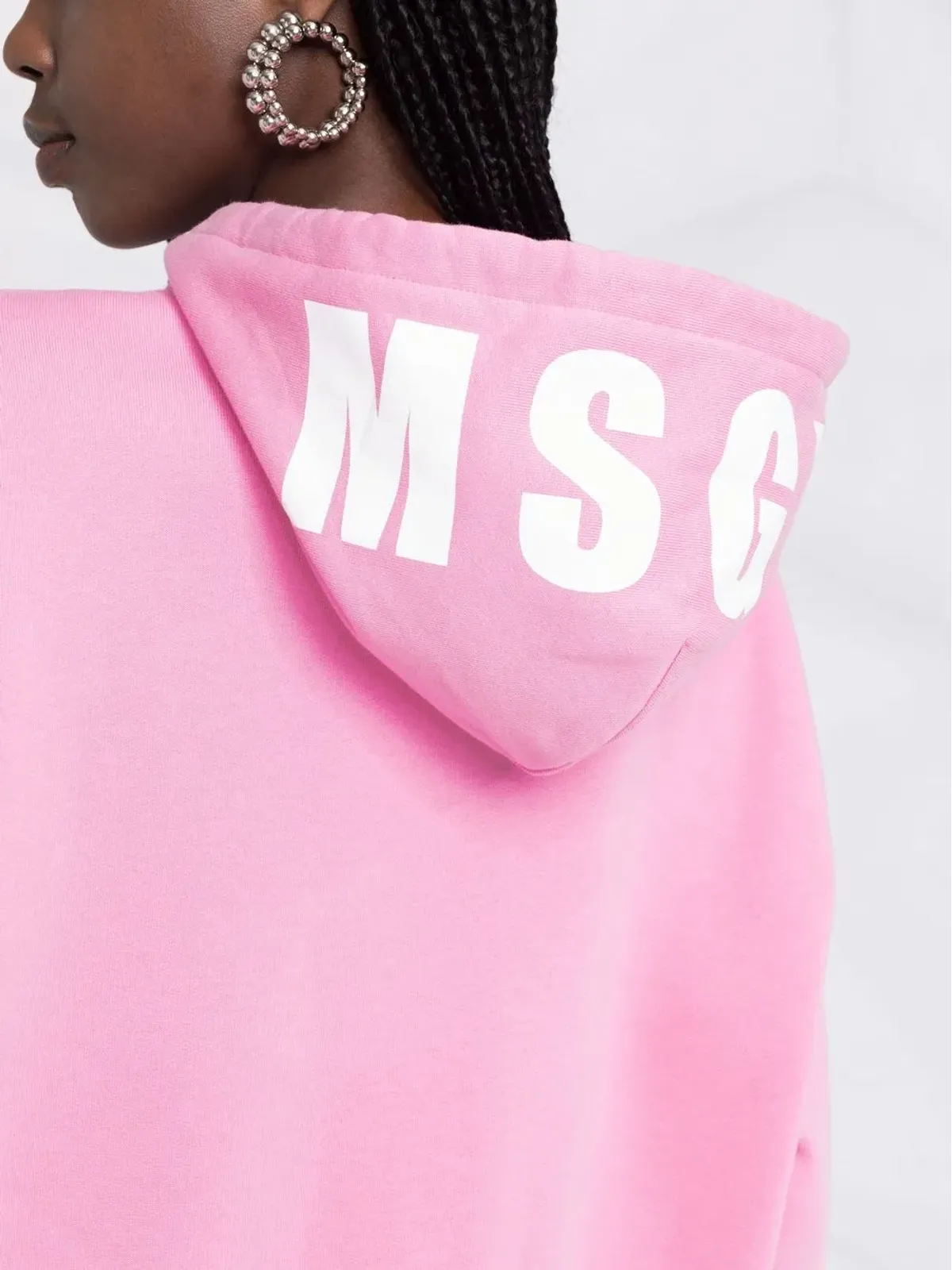 MSGM ドローストリングコットンフーディー - 画像3