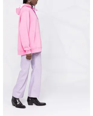 MSGM ドローストリングコットンフーディー - サムネイル4