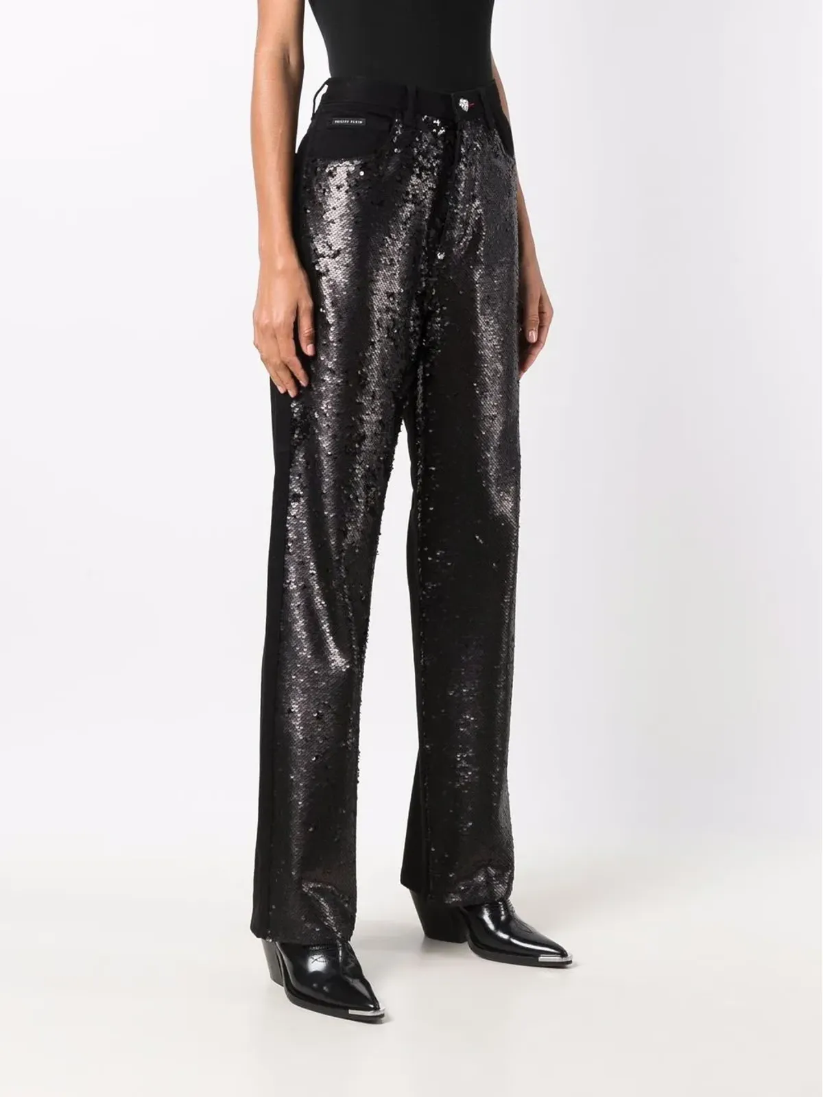 Philipp Plein ハイウエスト・スパンコールジーンズ - 画像3