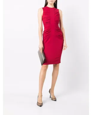 Christian Dior Pre-Owned 赤のルシュードフィットドレス 2010年代 - サムネイル2