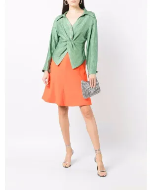 Versace Pre-Owned 1990s above-the-knee flared hem skirt - Orange - サムネイル2