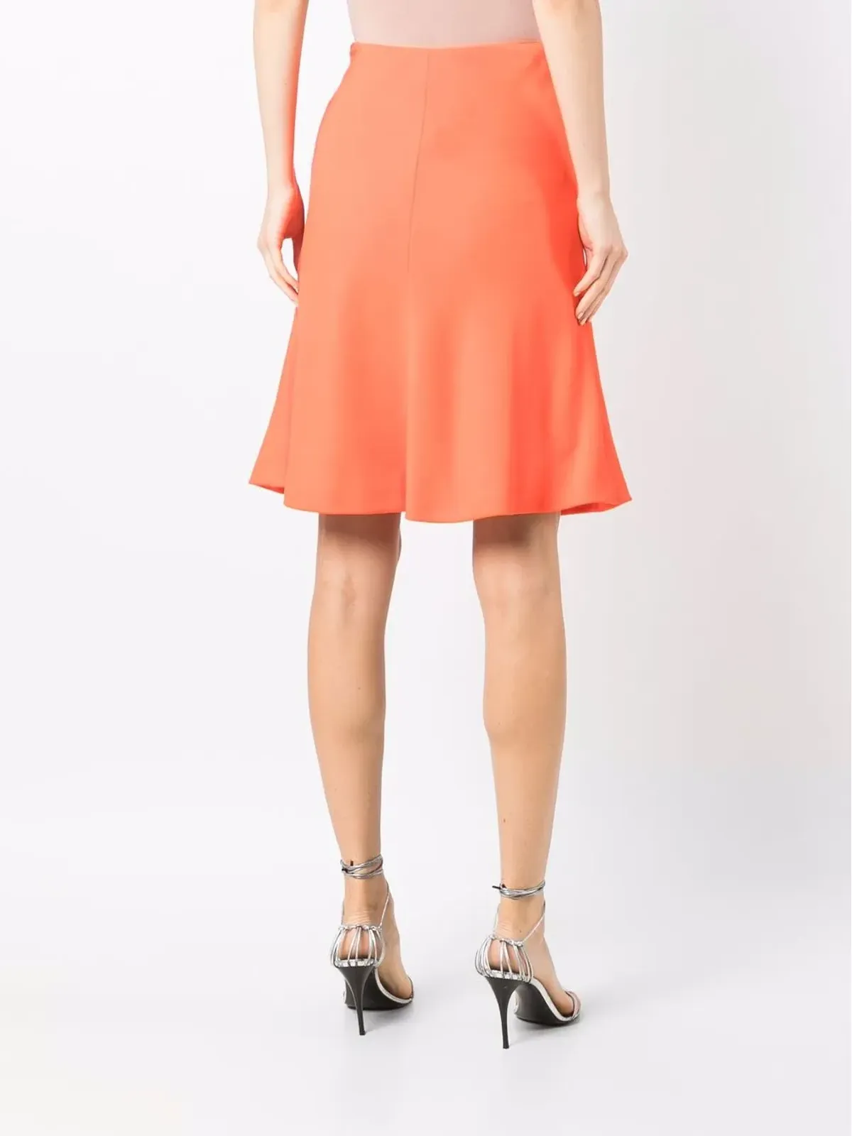 Versace Pre-Owned 1990s above-the-knee flared hem skirt - Orange - 画像4