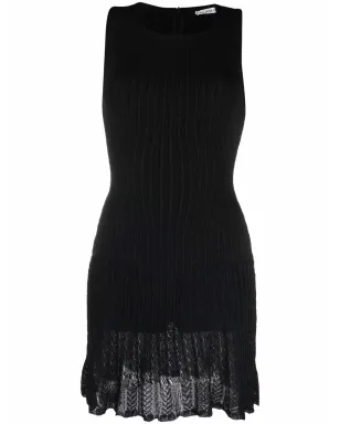 Alaïa Pre-Owned 1980年代ニットフィットドレス - ブラック - サムネイル1