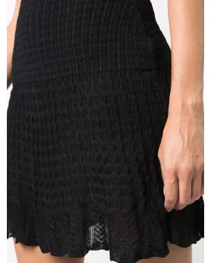 Alaïa Pre-Owned 1980年代ニットフィットドレス - ブラック - サムネイル5