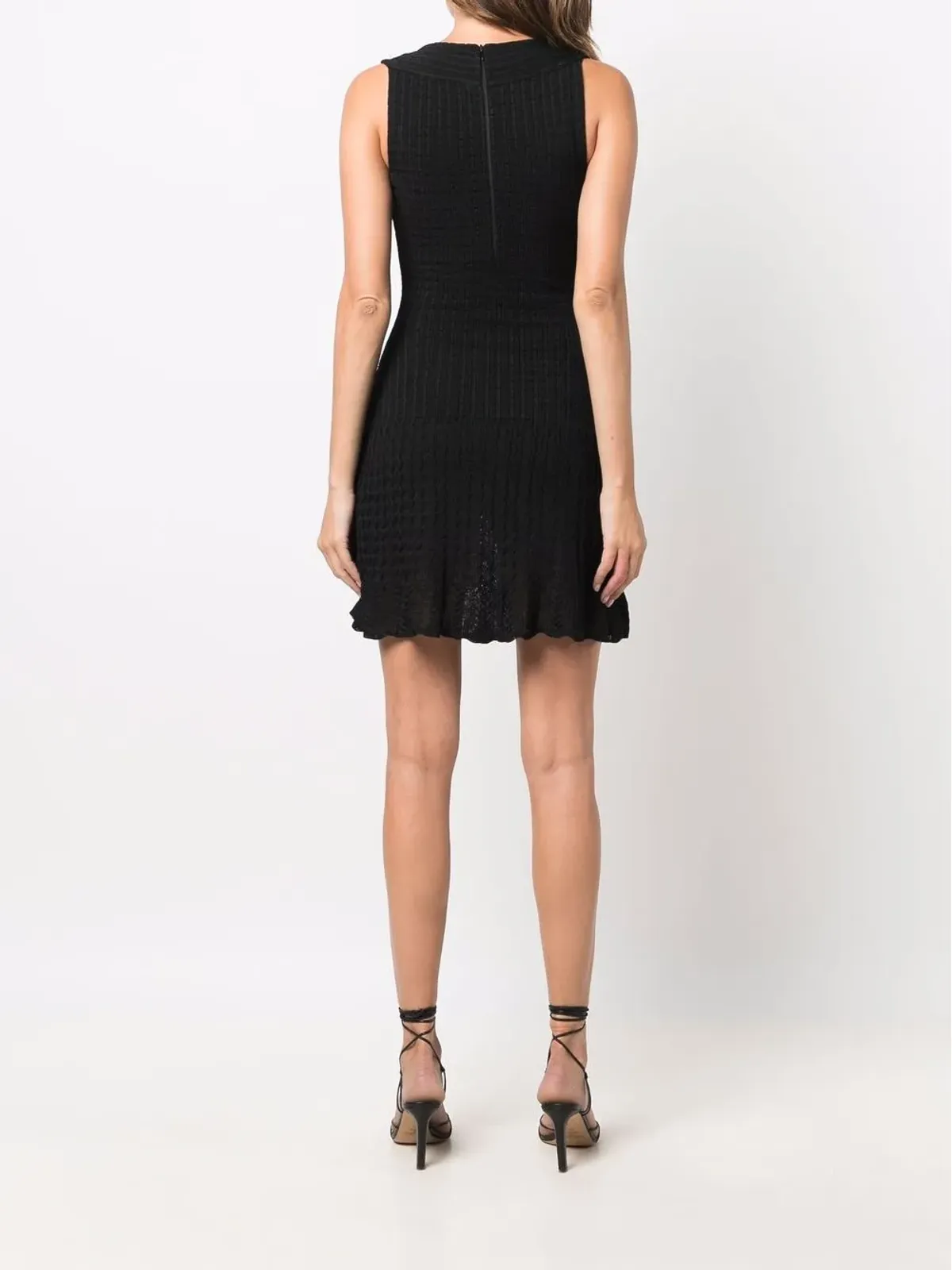 Alaïa Pre-Owned 1980年代ニットフィットドレス - ブラック - 画像4