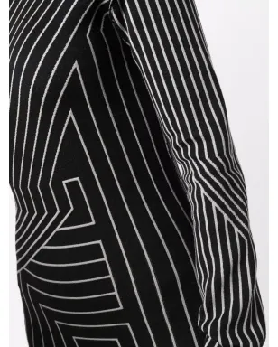 Rick Owens ジオメトリックストライプ ワンショルダードレス - ブラック - サムネイル5